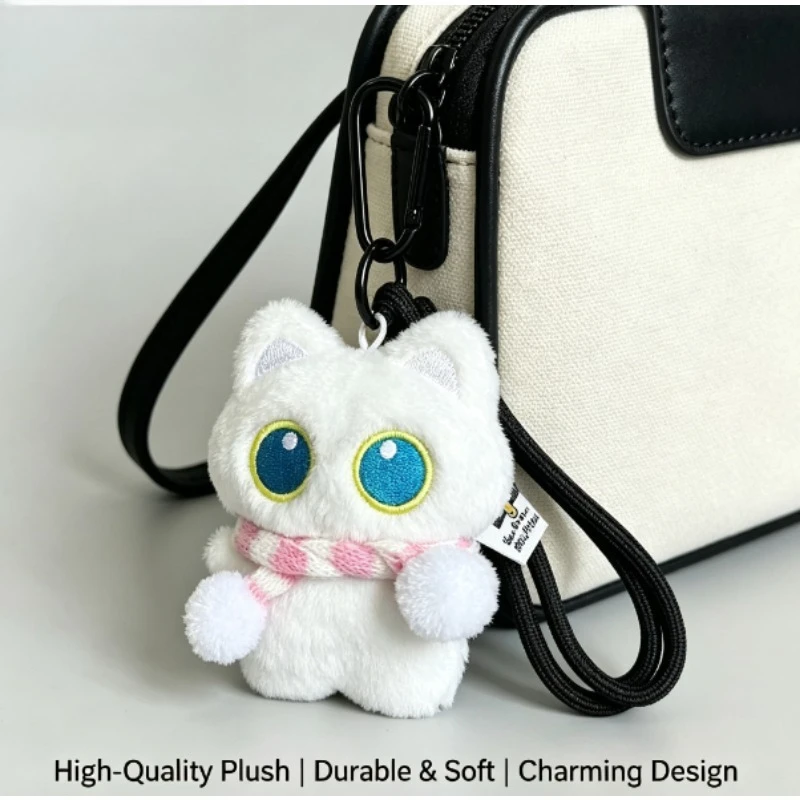 Llavero de peluche gato suave – colgante mini para bolsos - imagen 2