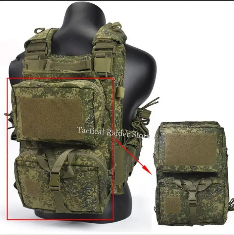Chaleco táctico PA6 impermeable verde con bolsa de agua desmontable - imagen 2