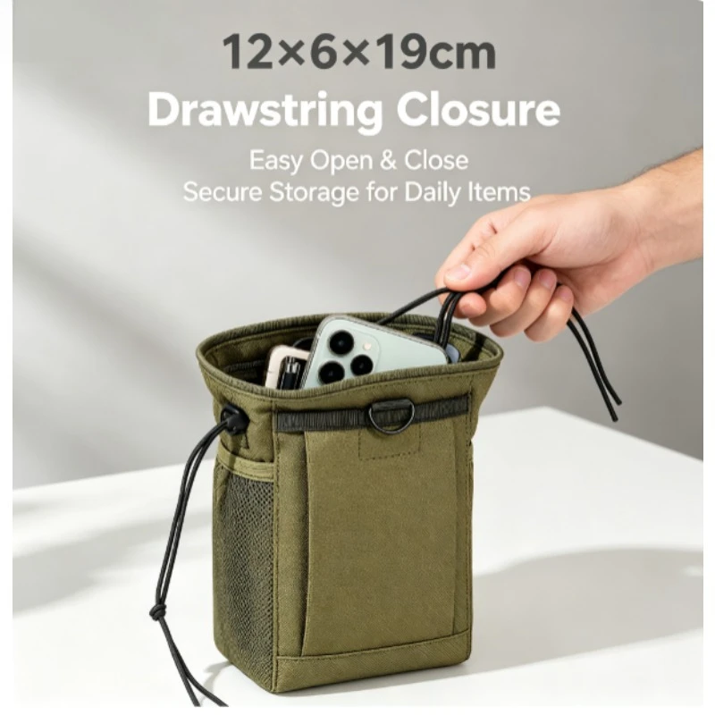 Bolsa táctica MOLLE expandible con cordón y cinturón de escalada - imagen 3
