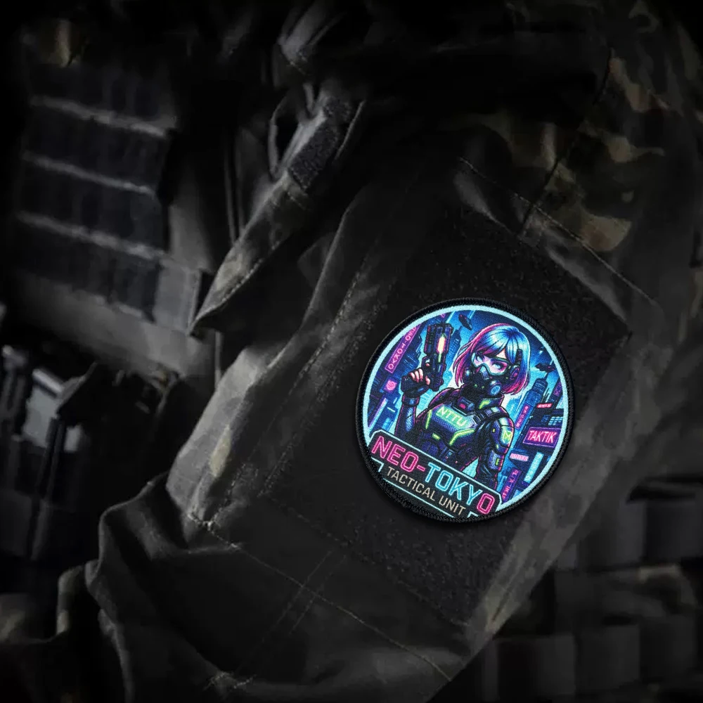Parche táctico anime waifu con gancho y bucle para mochila