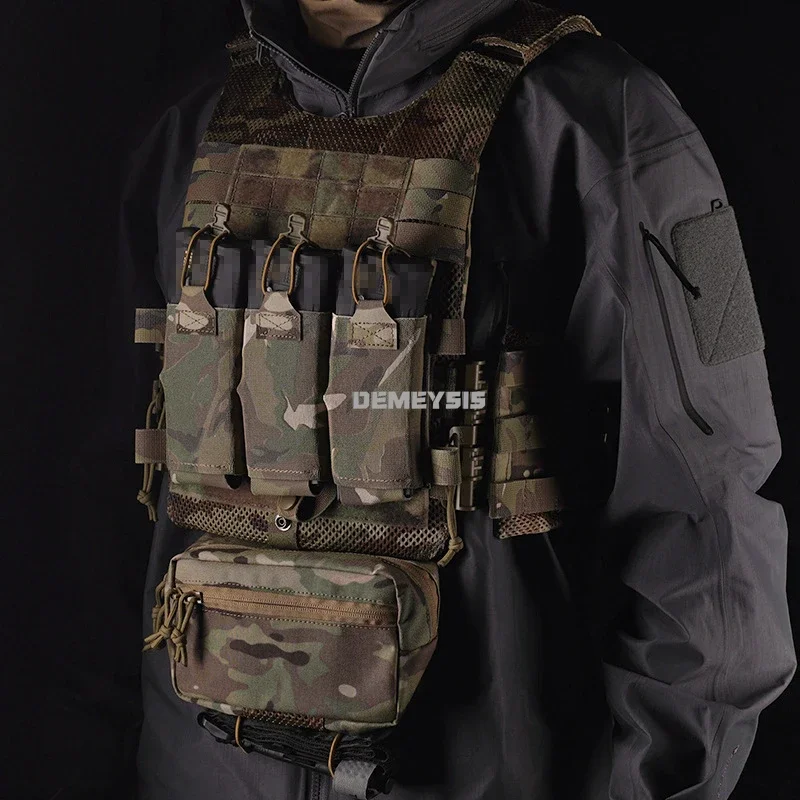 Chaleco táctico MOLLE camuflaje con liberación rápida y cargadores - imagen 3