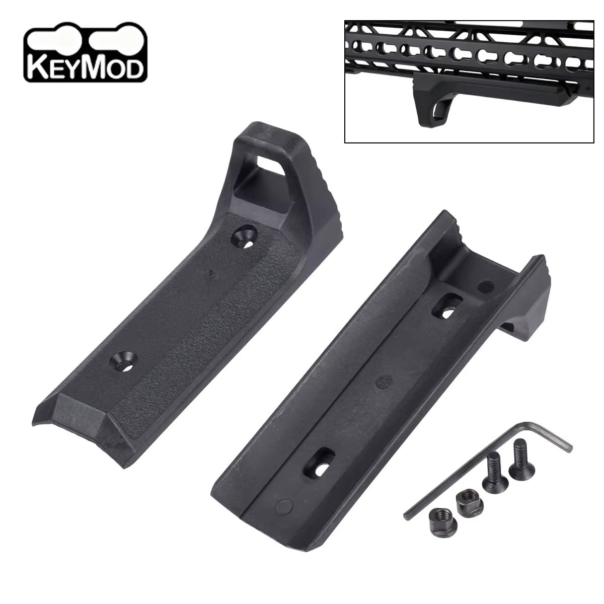 Protectores riel Picatinny M-LOK de goma antideslizantes para Airsoft
