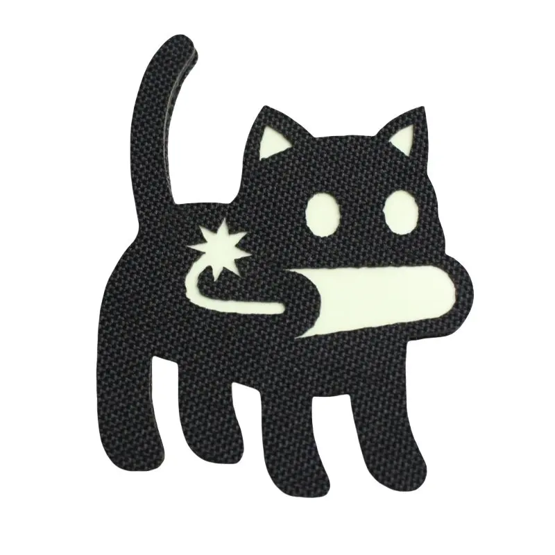 Parche reflectante gatito láser con gancho y bucle para mochila - imagen 4