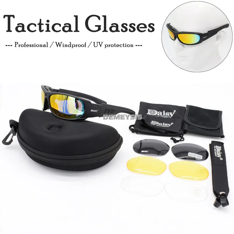 Gafas tácticas polarizadas con lentes intercambiables para Airsoft - imagen 3