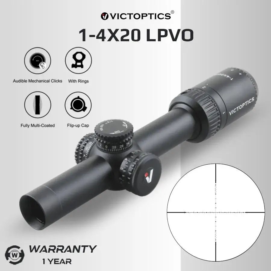 Victoptics 1-4X24 visor táctico 25mm – Calibre 223/AR