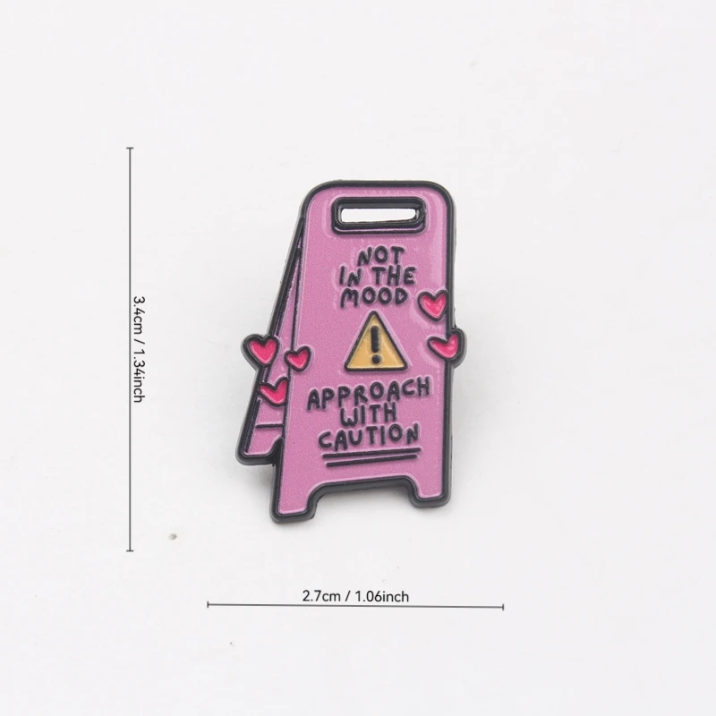 Broche de esmalte vintage No tengo ansiedad, sensaciones – humor - imagen 3