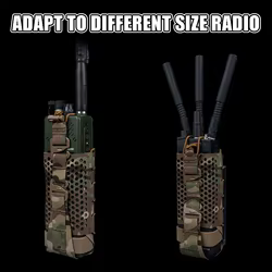 Bolsa táctica MOLLE multifunción compatible PRC-163 radios