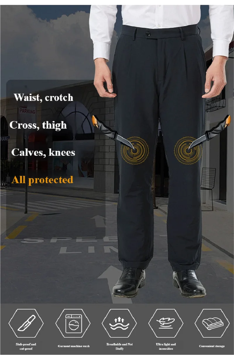 SGS Nivel 5 pantalón antipunzonamiento autodefensa con protección táctica - imagen 4
