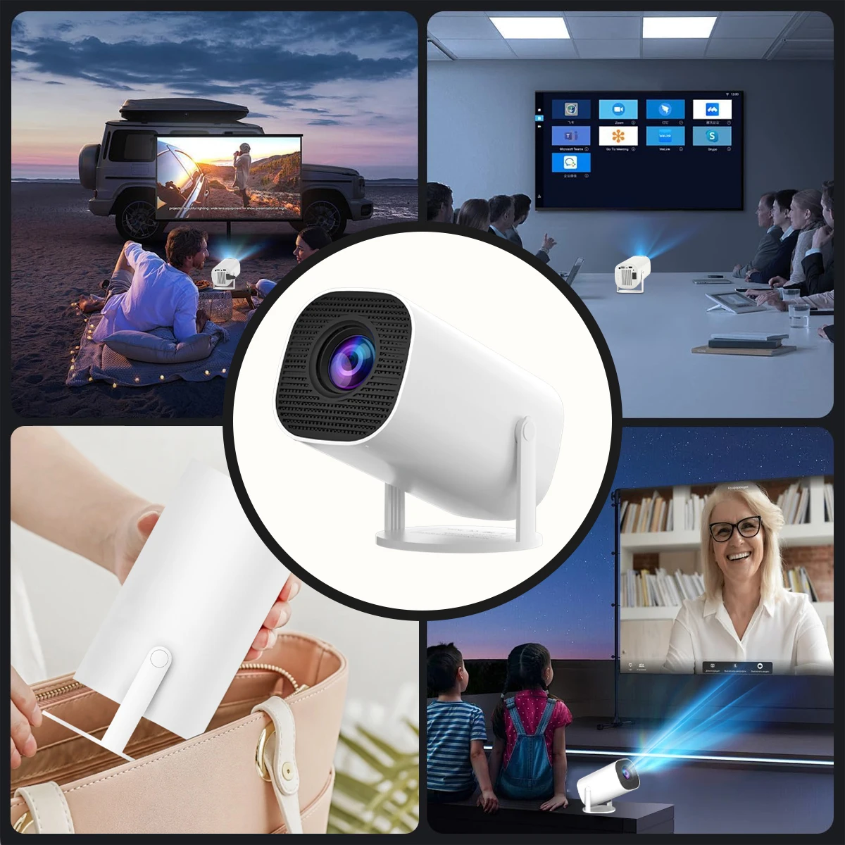 Proyección y ajuste para colocar el mini proyector donde quieras