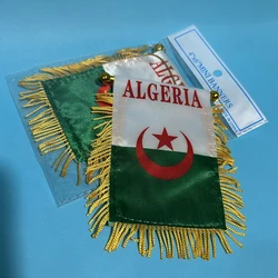 Bandera de Argelia colgante para ventana de coche, poliéster