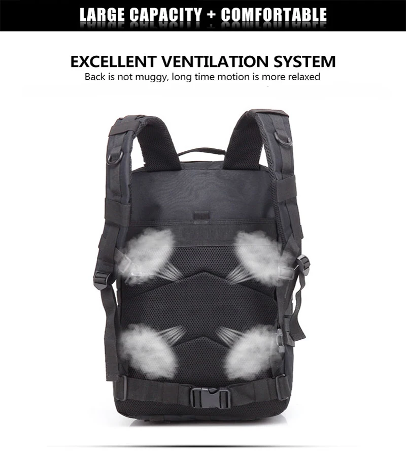Mochila táctica de gran capacidad para senderismo y camping - imagen 4