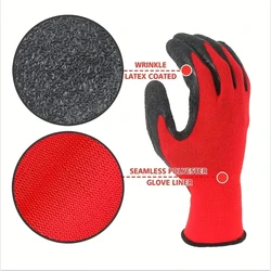 Guantes de látex antideslizantes recubiertos de palma para trabajo