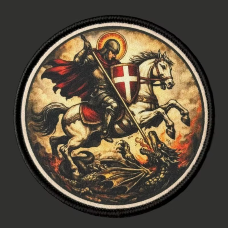 Parche táctico San Jorge con velcro gancho y bucle para mochila - imagen 2