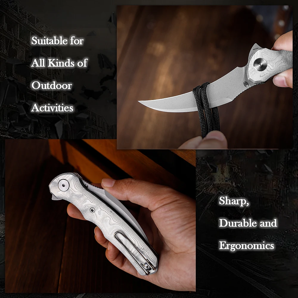 Cuchillo táctico plegable TRIVISA Lacerta EDC 14C28N - imagen 2