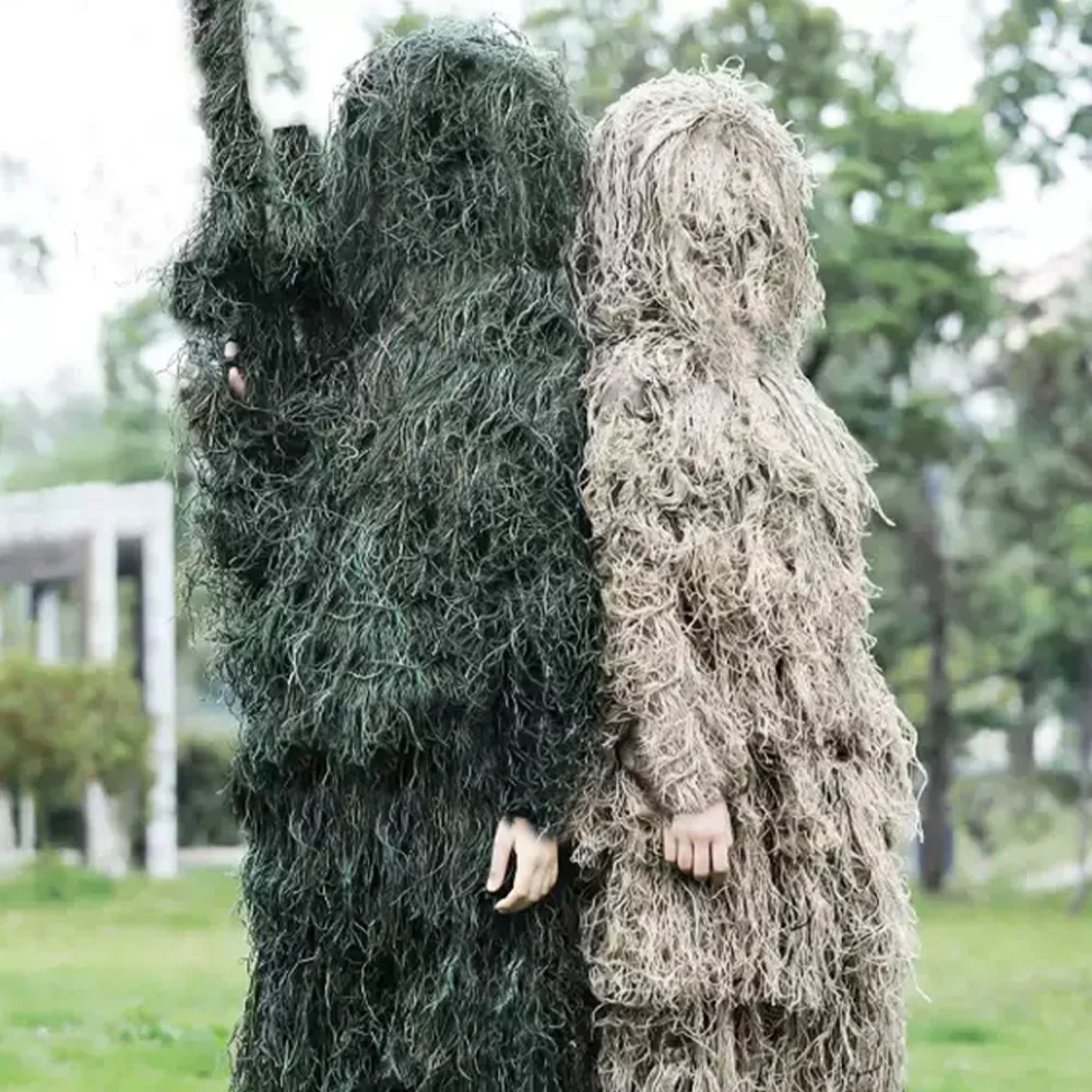 Traje Ghillie 3D transpirable camuflaje para caza y paintball - imagen 4
