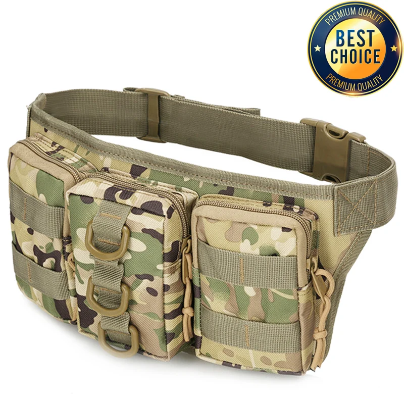 Riñonera táctica impermeable Oxford MOLLE para pesca y senderismo - imagen 2