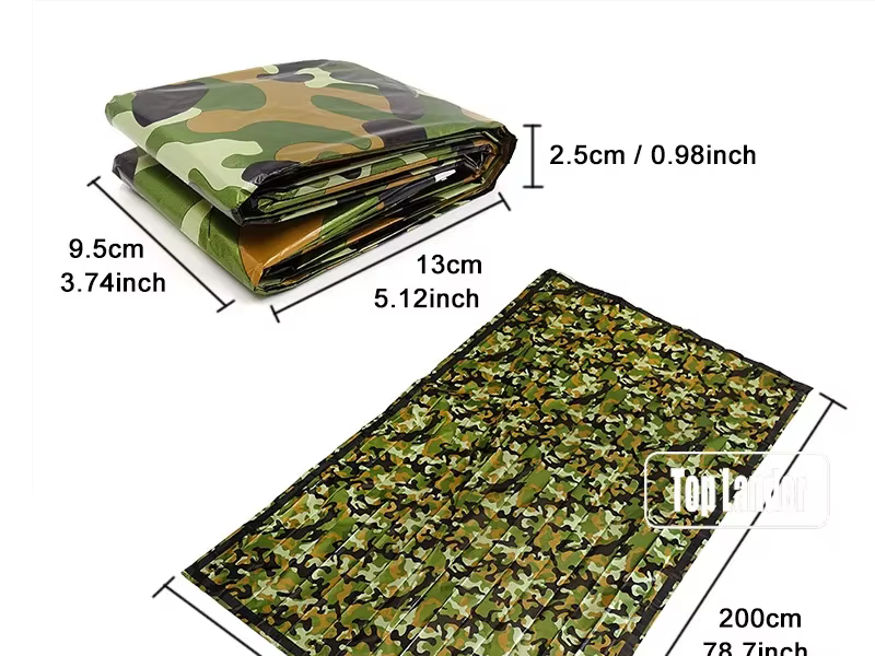 Saco de emergencias camuflaje doblado