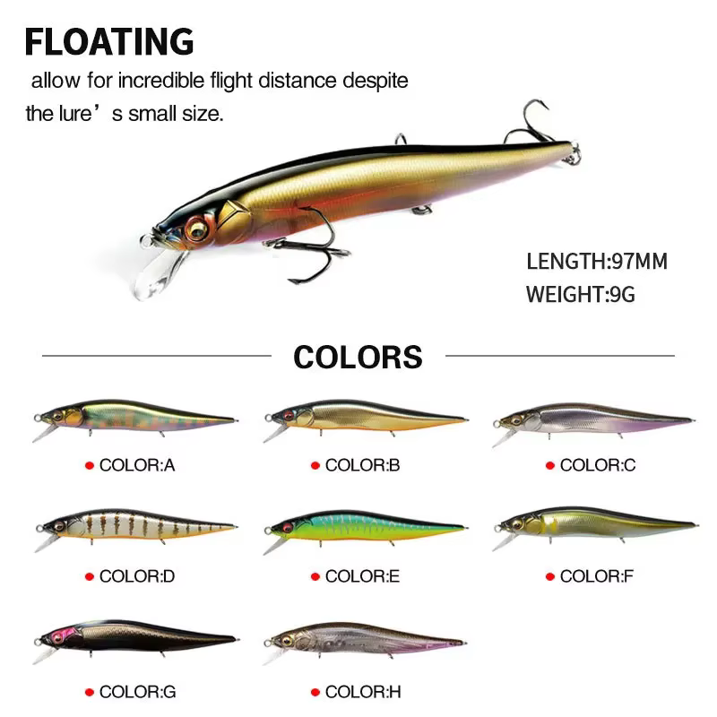 Minnow Señuelo de pesca flotante profesional cebo duro - imagen 4