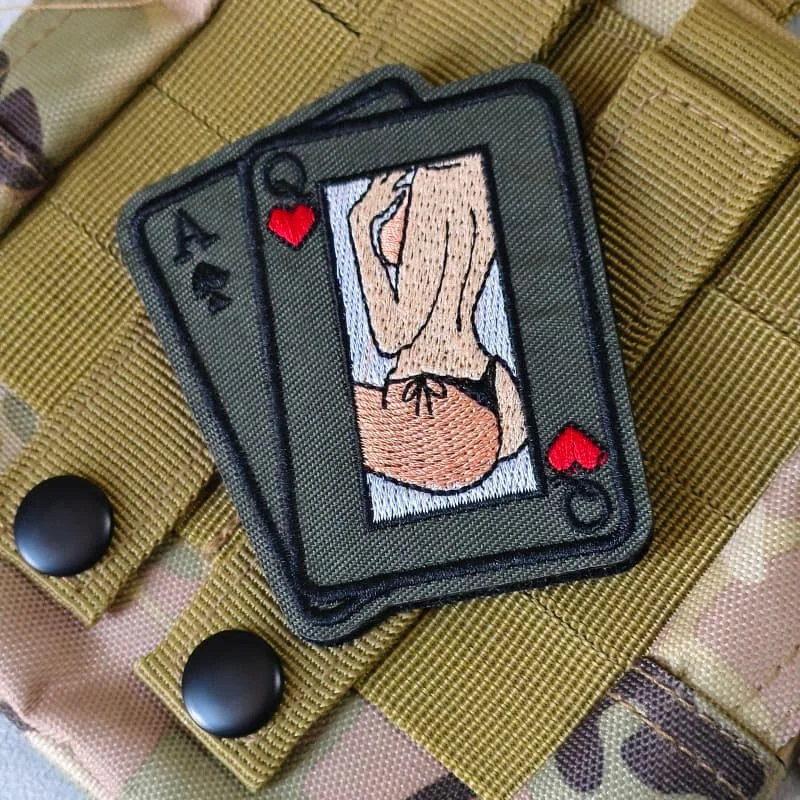 Parche bordado táctico as de espadas anime – Velcro gancho - imagen 4
