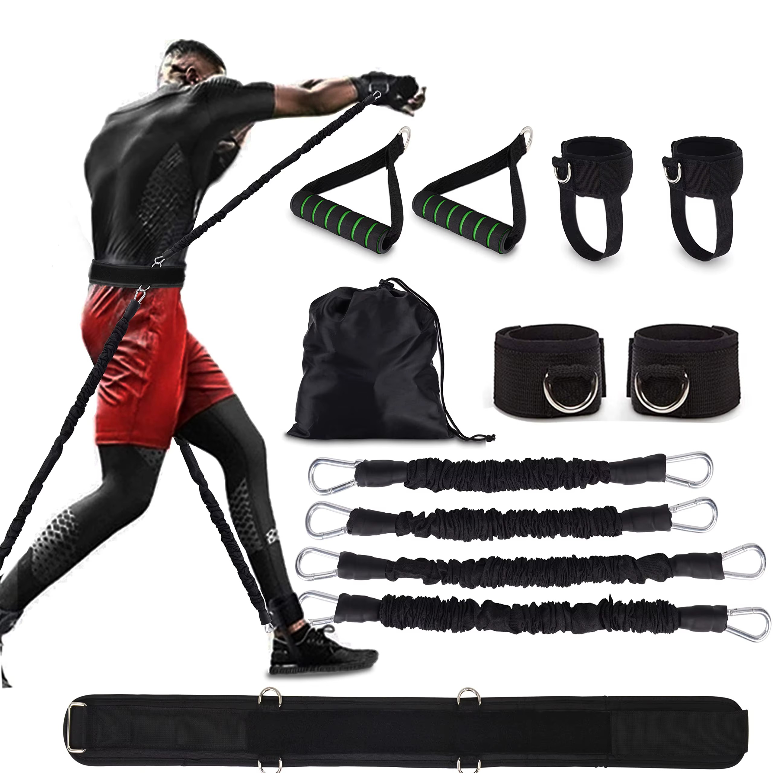 Power Punch Pro bandas de resistencia con asas para boxeo en casa - imagen 5
