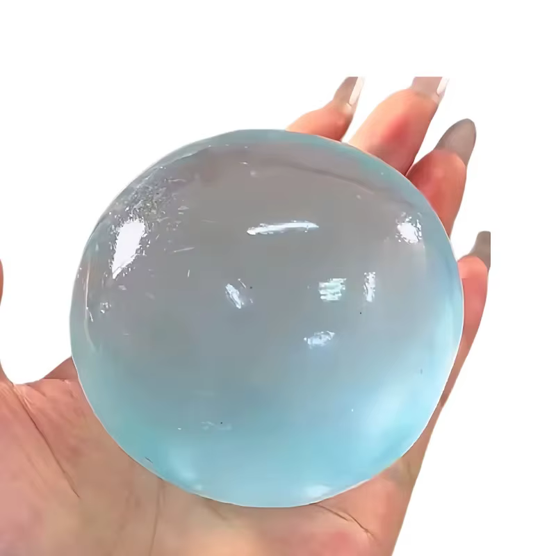 Maltosa antiestrés mochi azul suave de rebote rápido bola transparente - imagen 4
