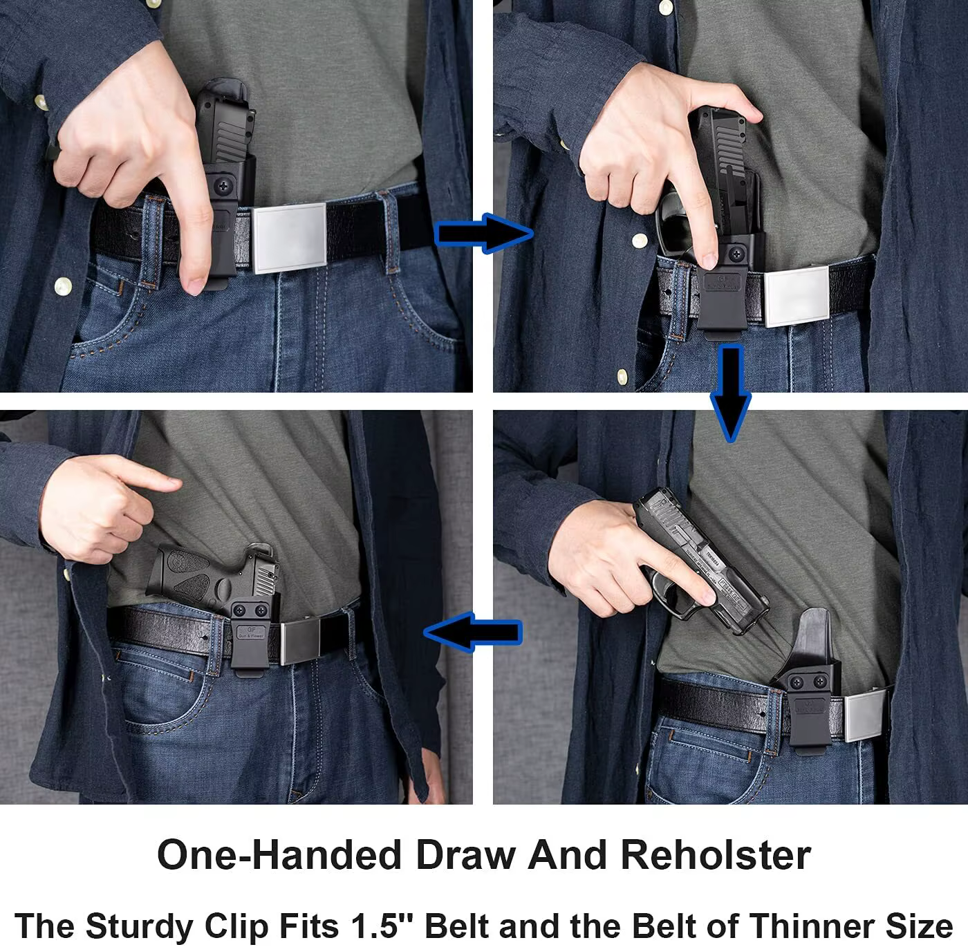 Funda IWB M&P Shield Crimson Trace CT integrada sin láser diestros - imagen 5