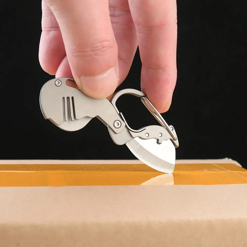 Cuchillo táctico plegable compacto portátil aleación de titanio EDC - imagen 2