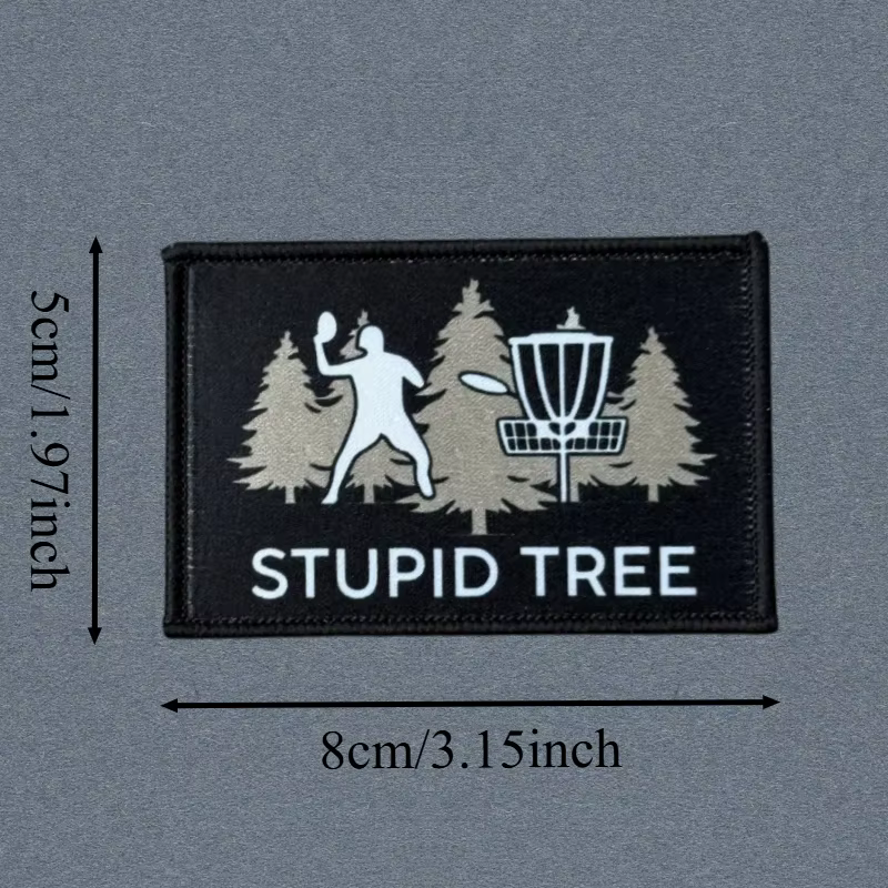 Parche gancho y bucle STUPID TREE para mochila militar táctica