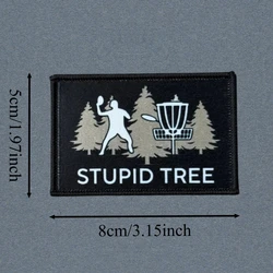 Parche gancho y bucle STUPID TREE para mochila militar táctica