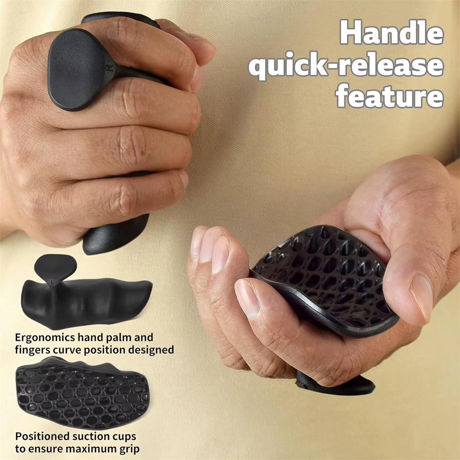 Guantes sin dedos de entrenamiento con agarre para dominadas - imagen 3