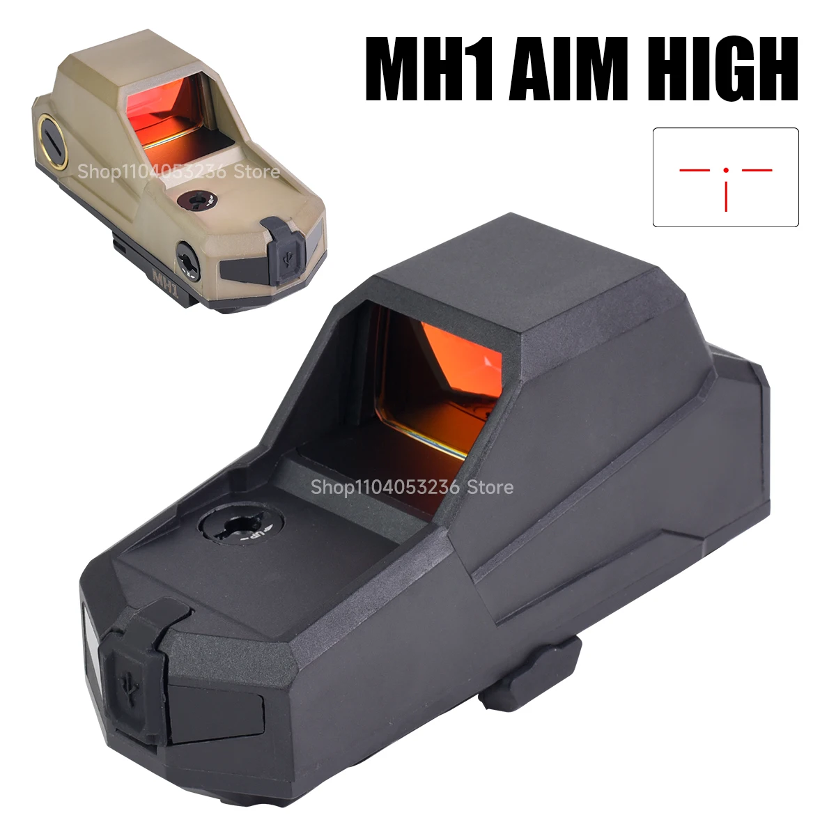 Mira telescópica MH1 de punto rojo táctica con montaje rápido USB - imagen 4