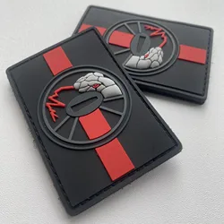 Etiquetas 3D PVC con velcro desmontables para ropa y bolsos