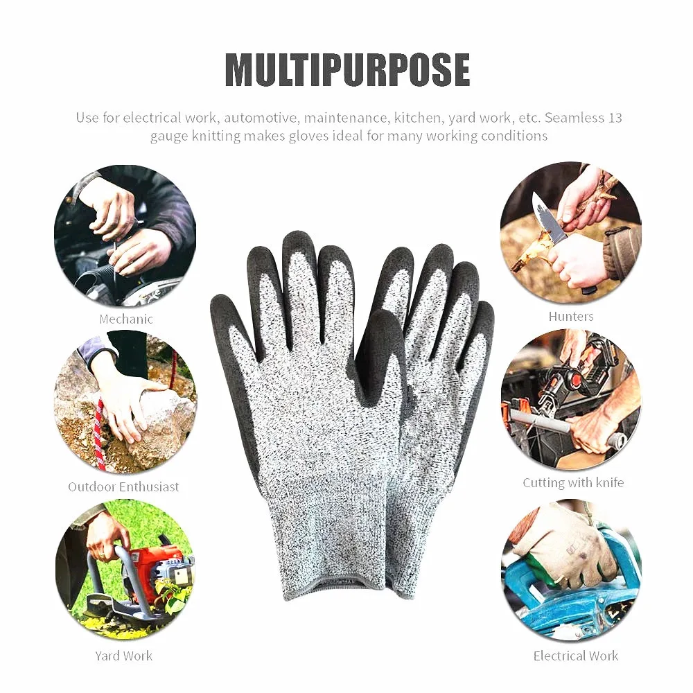 Guantes anticorte nitrilo nivel 5 SGS – Protección laboral - imagen 3