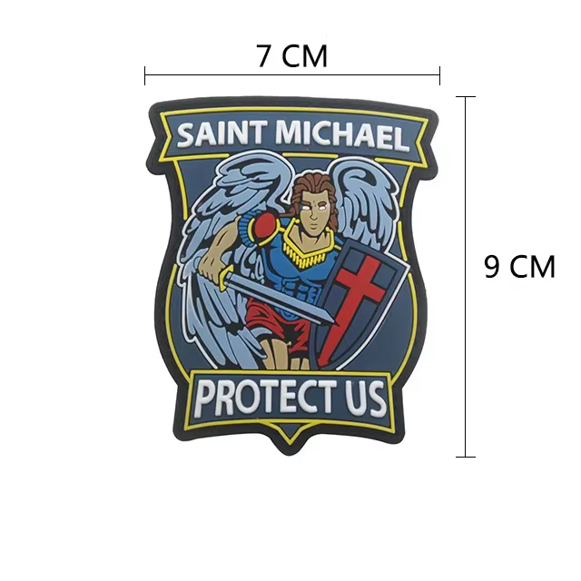 Parche velcro San Miguel Arcángel PVC táctico militar para mochila - imagen 2