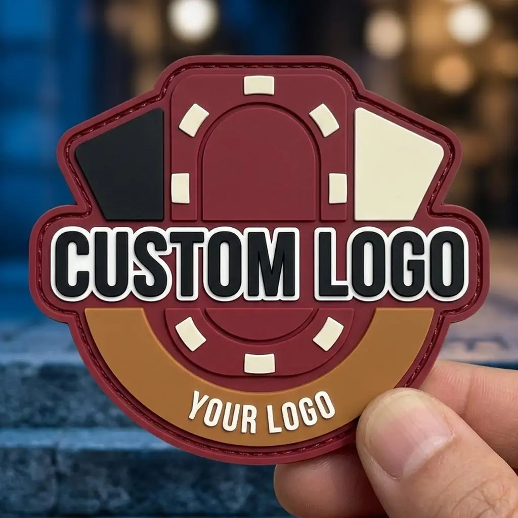 Etiqueta silicona PVC relieve 3D personalizada con velcro táctico - imagen 5