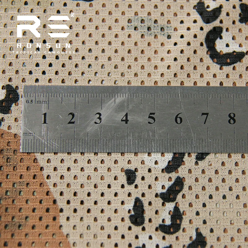 Tela de camuflaje en malla tricot táctico para estampado - imagen 2