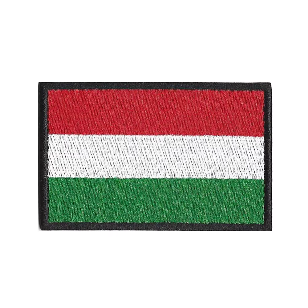 Brazalete bandera húngara bordado gancho y bucle raya moral o planchar - imagen 2
