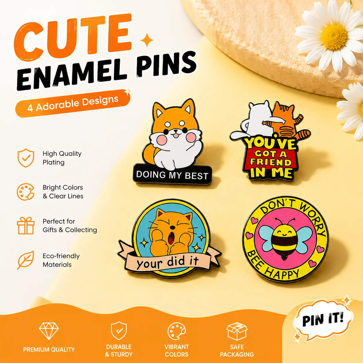 Pin de esmalte animal diseño táctico – broche metal para regalo - imagen 2