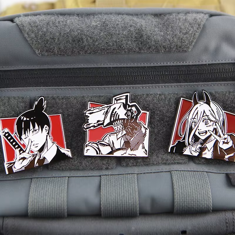 Parche Chainsaw Man Power Hayakawa bordado con Velcro para mochila - imagen 5
