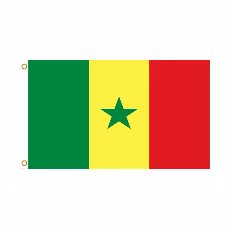 Banderas nacionales de Senegal en lote