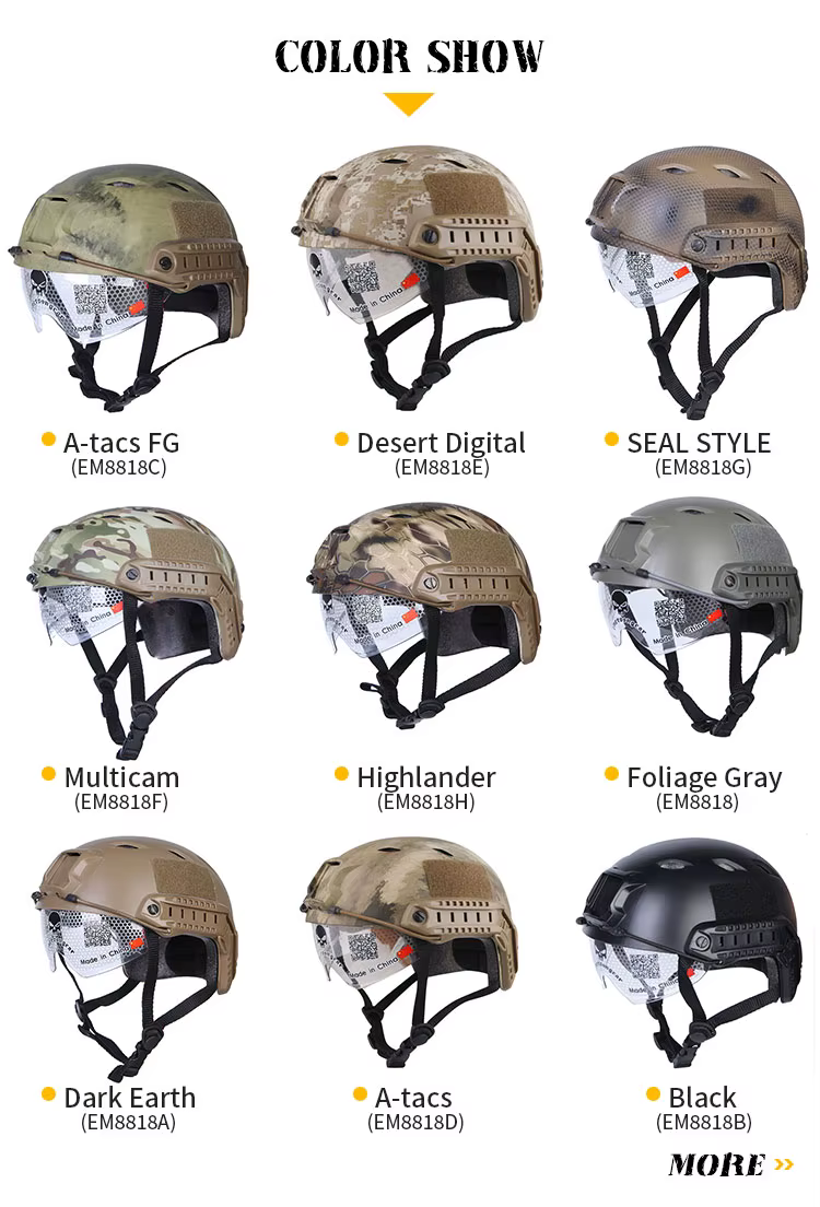 Casco rápido BJ con gafas integradas EM8818