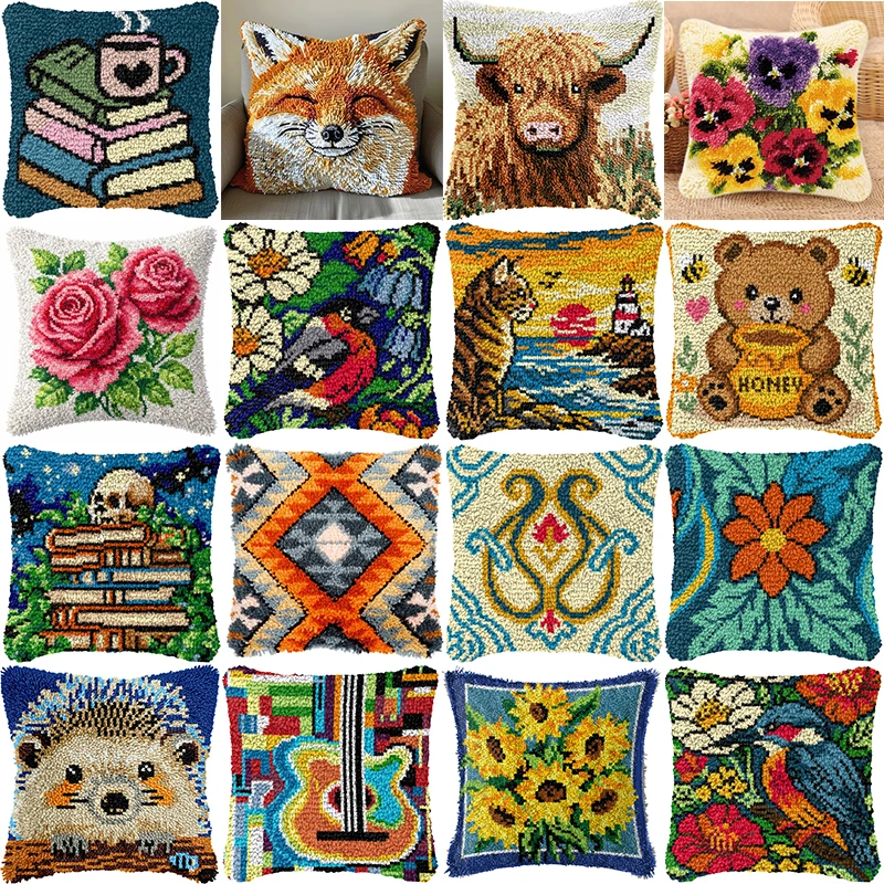 Detalle del diseño de animales en kit de cojín