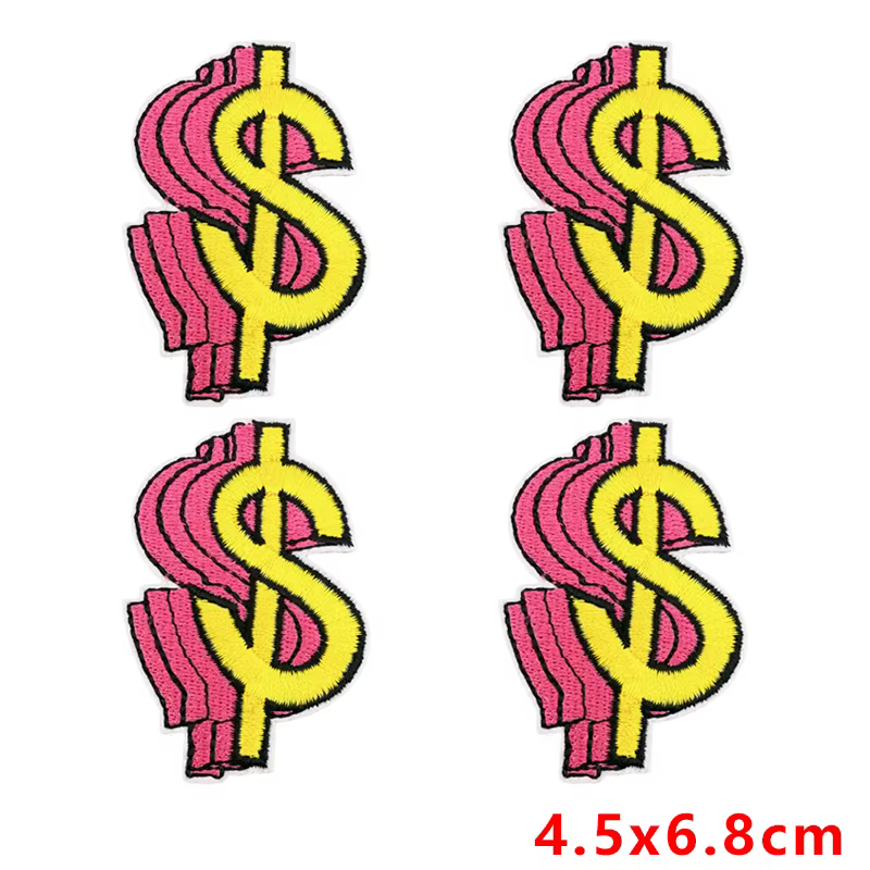 Parche táctico bordado termoadhesivo Wealth Hustler con símbolo dólar - imagen 2