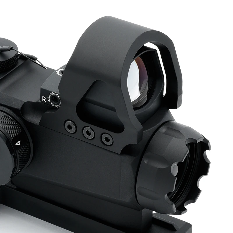 Detalle del ocular con anillo de enfoque y ajuste de paralaje