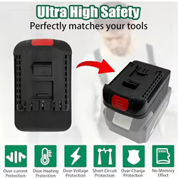 Adaptador de batería Makita a herramientas Bosch iones de litio