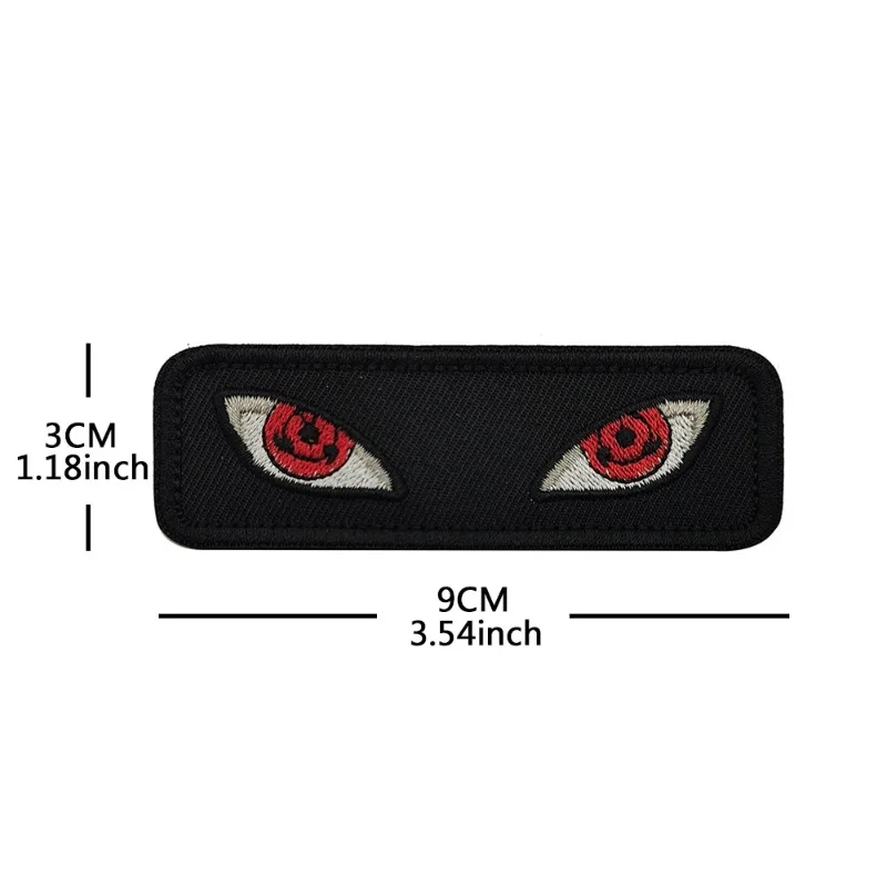 Parche táctico luminoso ojo de gato – Emblema moral para mochila