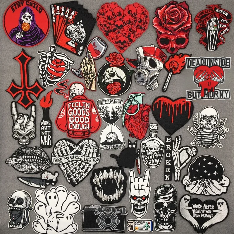 Parche bordado aplicable estilo punk para chaqueta vaquera DIY - imagen 5