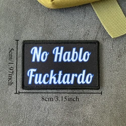 Parche táctico divertido No Hablo – Para mochila o ropa con velcro