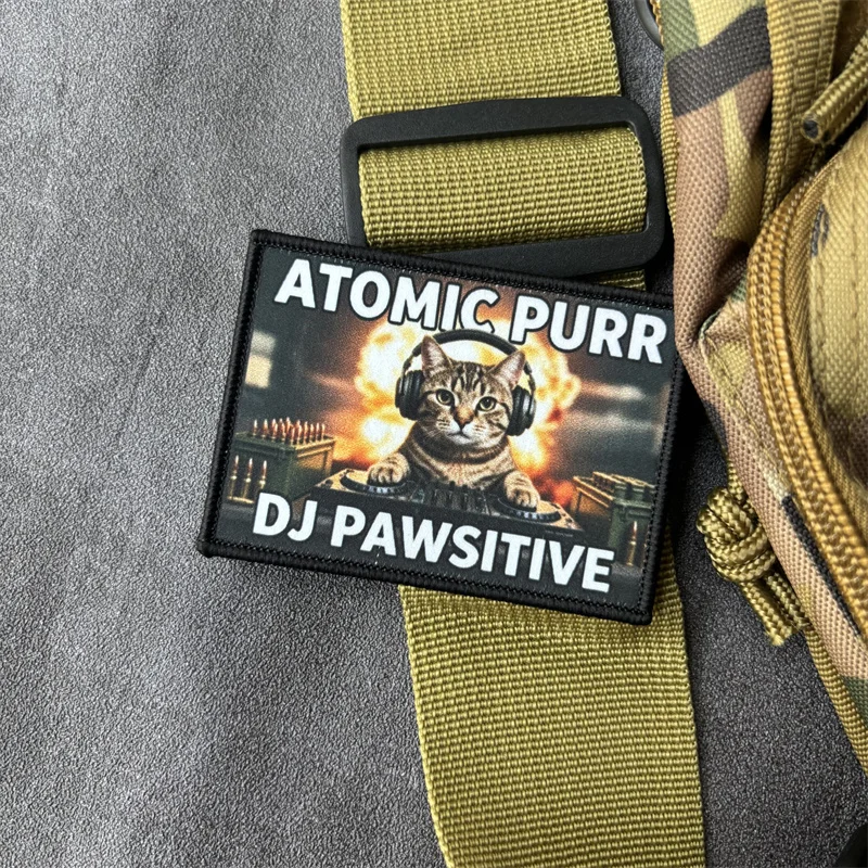 ATOMIC PURR parche táctico moral para gancho y bucle, mochila - imagen 3