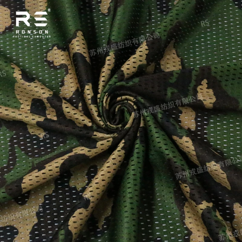 Tela de camuflaje tipo malla táctica tejido tricot para chaleco - imagen 3